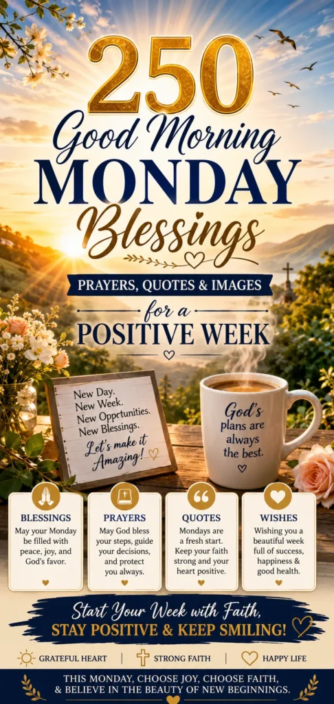 250 Good Morning Monday Blessings