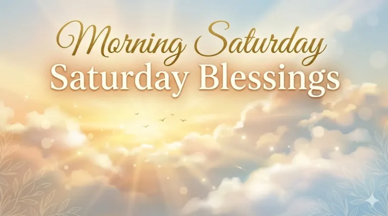 Morning Saturday Blessings
