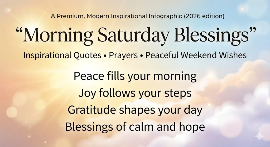 Morning Saturday Blessings