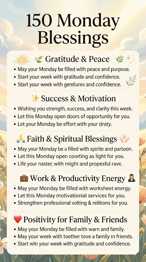150 Monday Blessings