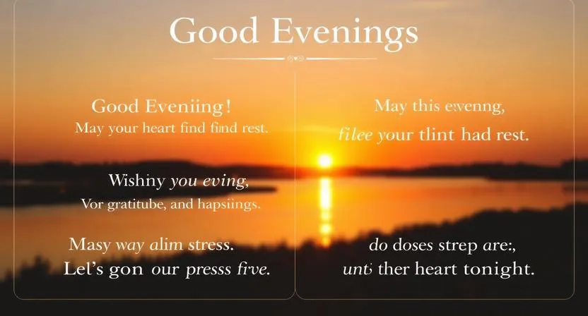 Good Evening Blessings