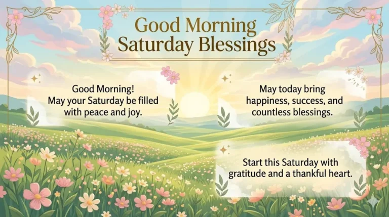 Good Morning Saturday Blessings